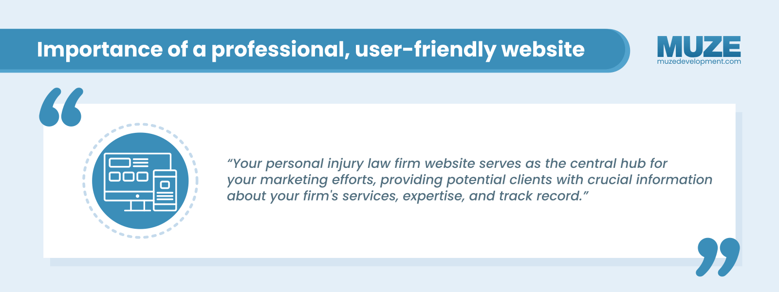 Importance of a professional, user-friendly website